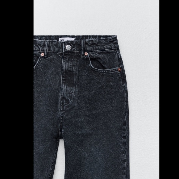 ZARA NWT MOM JEANS BLUE SZ 6 HIGH WAISTED - Picture 9 of 9